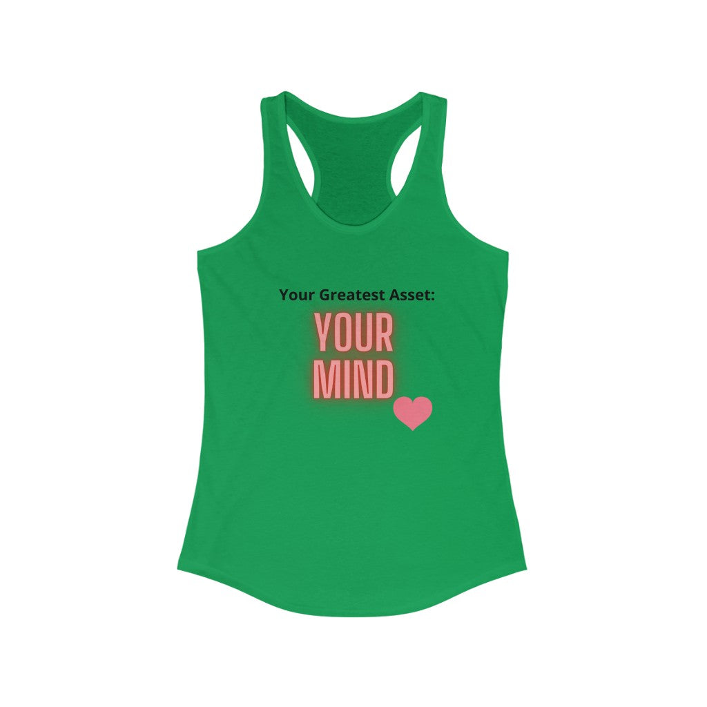 "Greatest Asset" Women's Ideal Racerback Tank