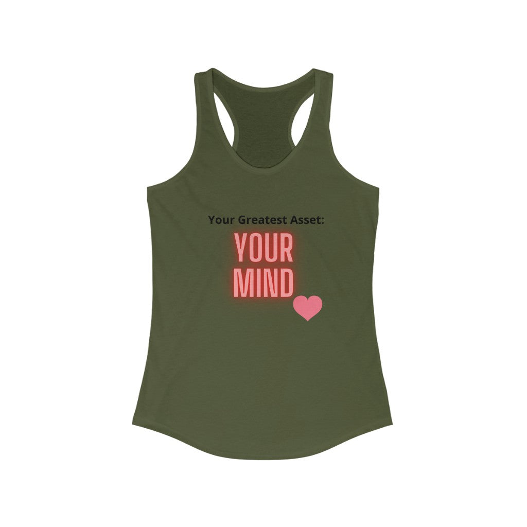 "Greatest Asset" Women's Ideal Racerback Tank