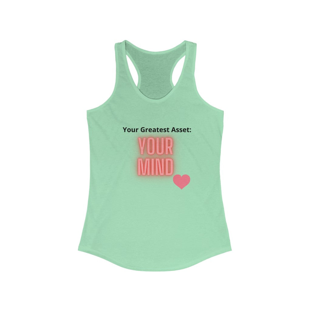 "Greatest Asset" Women's Ideal Racerback Tank